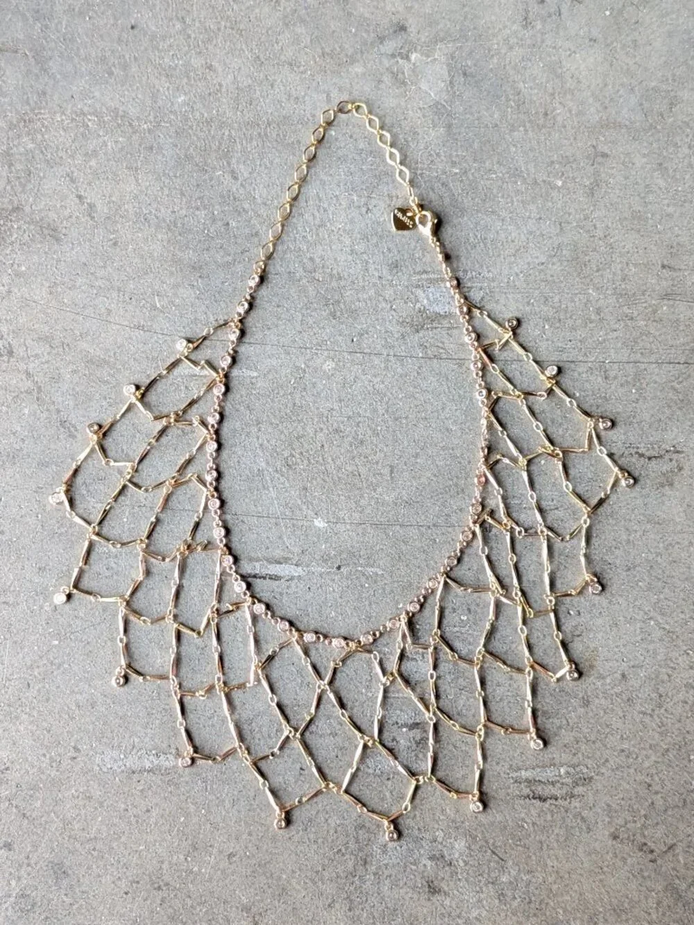 Anthropologie Nakamol Webbed Choker Necklace in Gold